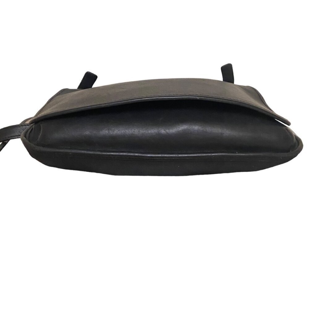 Vintage Coach 9134 Slim Hippie Flap Leather Crossbody Shoulder Bag in Black - Picture 7 of 10